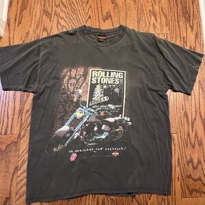 Vintage Rolling Stones x Harley Davidson 1994 Voodoo Lounge Tour Band Shirt FADE